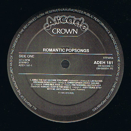 Various : Romantic Popsongs (2xLP, Comp)