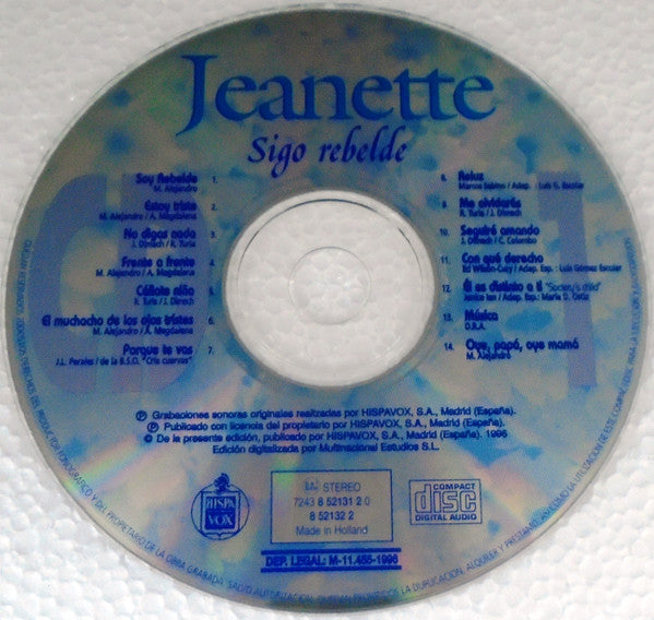 Jeanette (6) : Sigo Rebelde (2xCD, Comp)