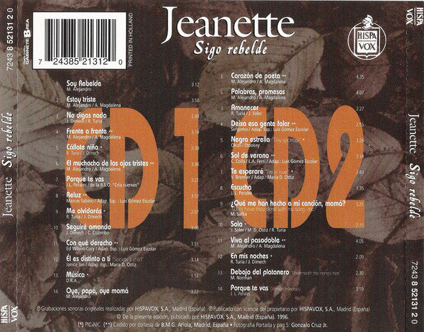 Jeanette (6) : Sigo Rebelde (2xCD, Comp)