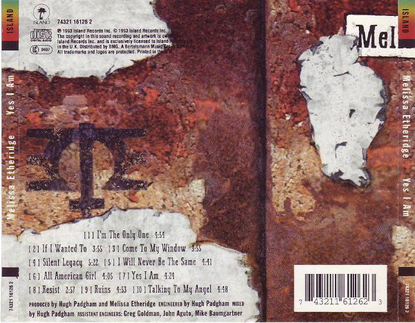 Melissa Etheridge : Yes I Am (CD, Album)