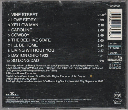 Harry Nilsson : Nilsson Sings Newman (CD, Album, RE)