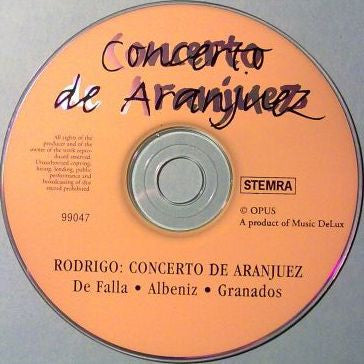 Joaquín Rodrigo, Manuel De Falla, Joaquín Turina, Fernando Sor : Concerto De Aranjuez (CD, Album)