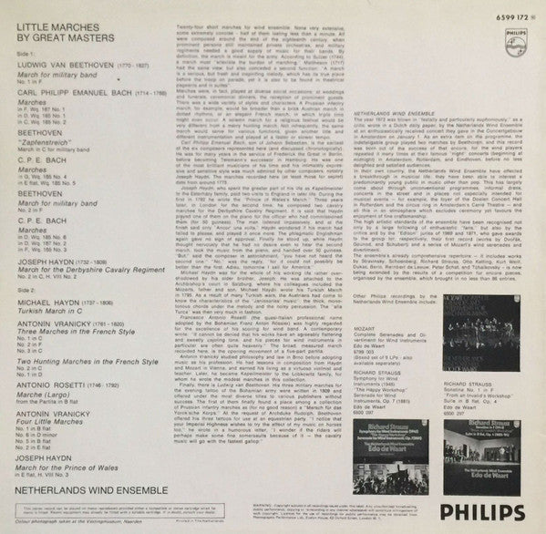 Nederlands Blazers Ensemble : Little Marches By Great Masters (LP, RP)