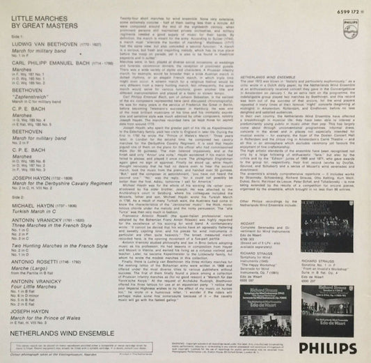 Nederlands Blazers Ensemble : Little Marches By Great Masters (LP, RP)