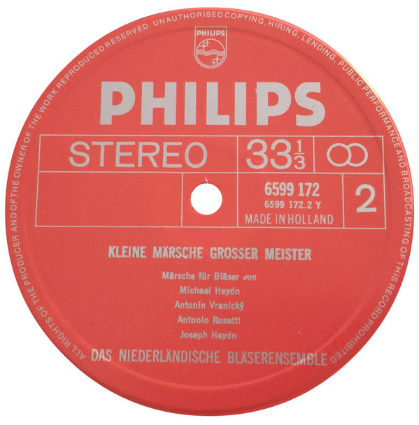 Nederlands Blazers Ensemble : Little Marches By Great Masters (LP, RP)