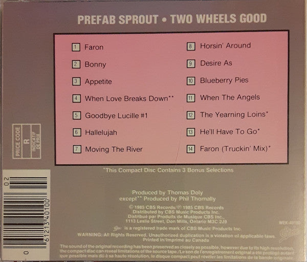 Prefab Sprout : Two Wheels Good (CD, Album)