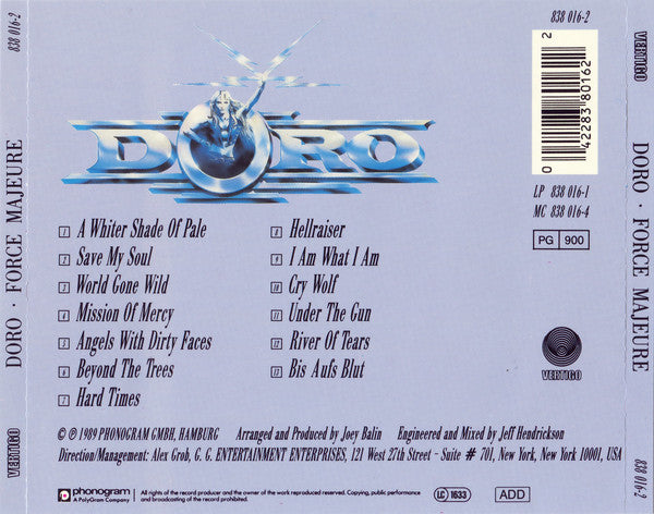 Doro : Force Majeure (CD, Album, PDO)