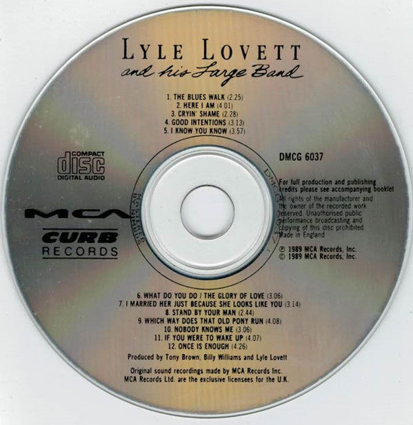 Lyle Lovett And His Large Band : Lyle Lovett And His Large Band (CD, Album)
