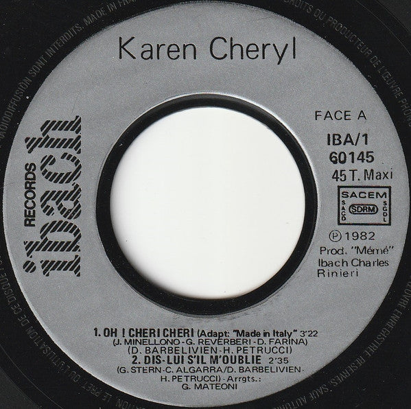 Karen Cheryl : Oh! Chéri Chéri... (7", EP, Mou)
