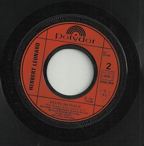 Herbert Léonard : Pour Le Plaisir / Petite Nathalie (7", Single)