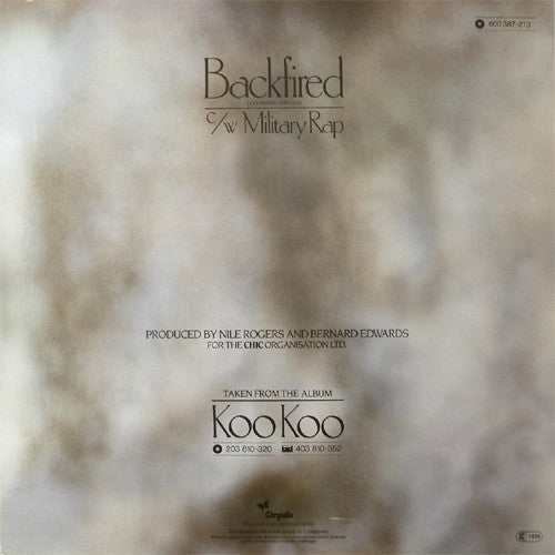 Deborah Harry : Backfired (12", Single)