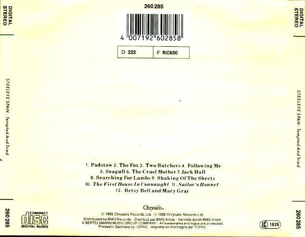Steeleye Span : Tempted And Tried (CD, Album)
