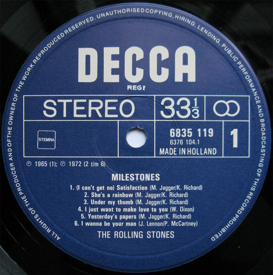 The Rolling Stones : Milestones (LP, Comp, RE)