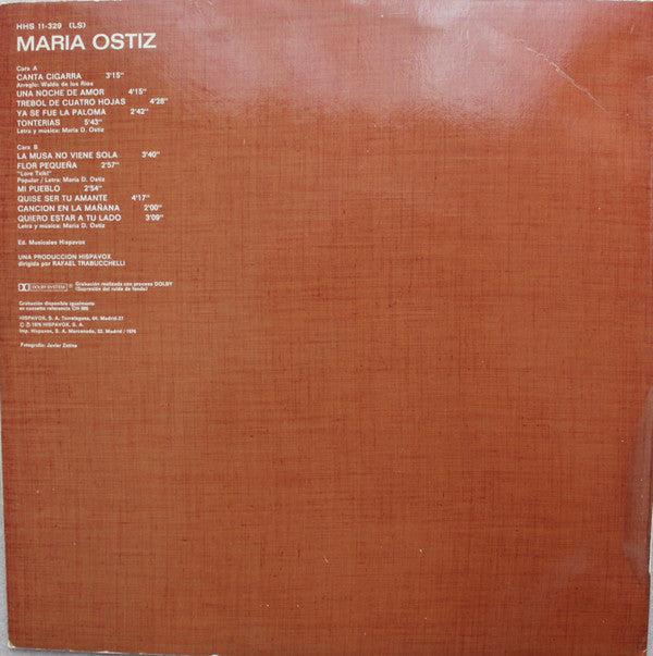 Maria Ostiz : Canta Cigarra (LP, Album)