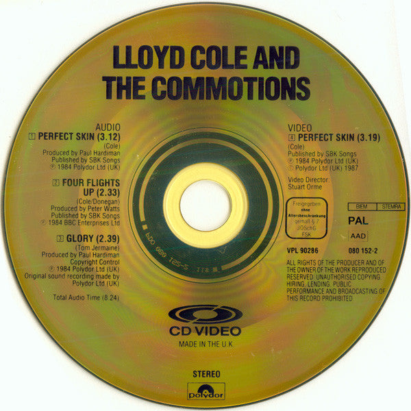 Lloyd Cole & The Commotions : Perfect Skin (CDV, 5", Single, PAL)