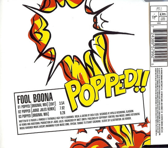 Fool Boona : Popped!! (CD, Single)