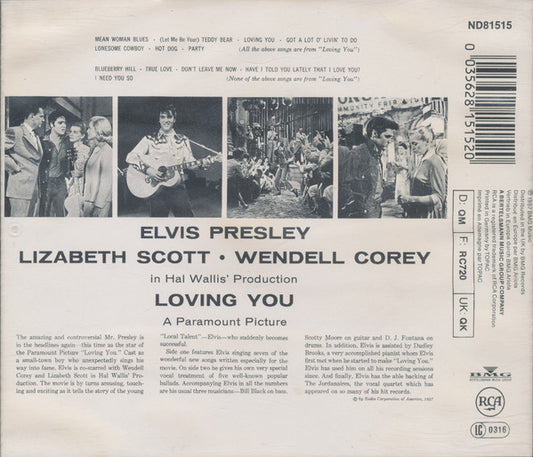 Elvis Presley : Loving You (CD, Album, Mono, RE, RM)
