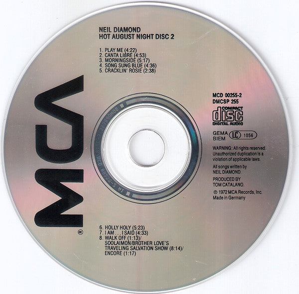 Neil Diamond : Hot August Night (2xCD, Album, RE)