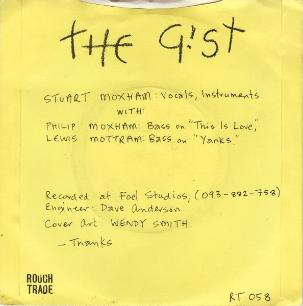 The Gist : This Is Love (7", Single)