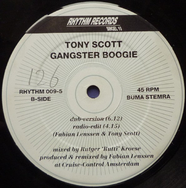 Tony Scott : Gangster Boogie (12")