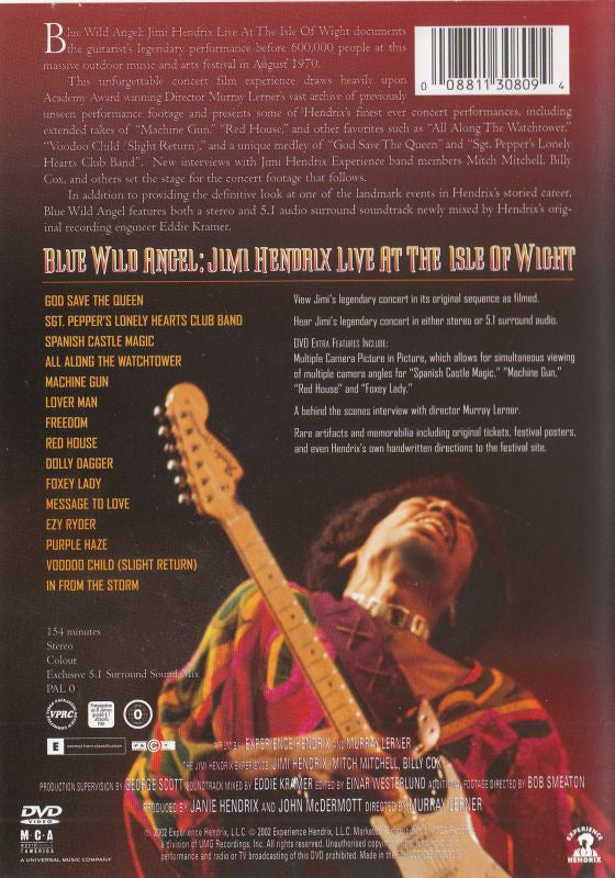 Jimi Hendrix : Blue Wild Angel: Jimi Hendrix Live At The Isle Of Wight (DVD-V, PAL)