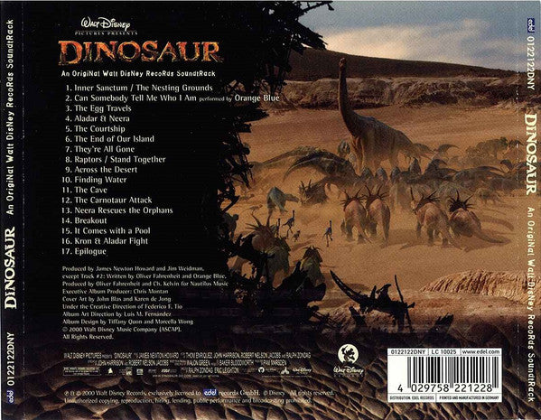 James Newton Howard : Dinosaur (An Original Walt Disney Records Soundtrack) (CD, Album)