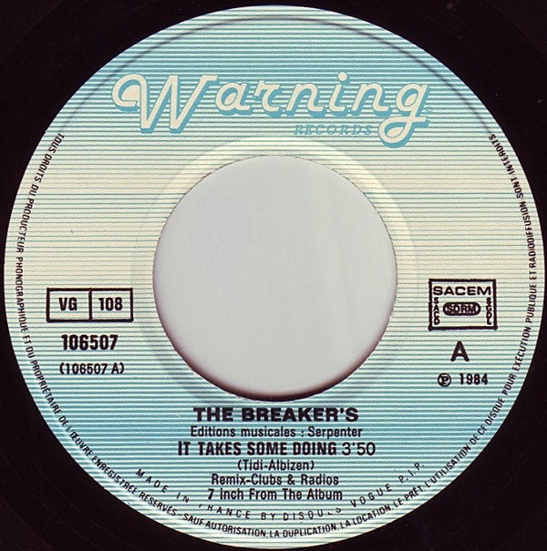 The Breaker's : It Takes Some Doing (7")