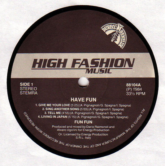 Fun Fun : Have Fun! (LP, Album)