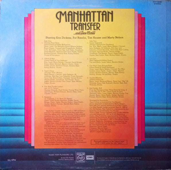 The Manhattan Transfer And Eugene Pistilli : Manhattan Transfer And Gene Pistilli (LP, Album, RE)