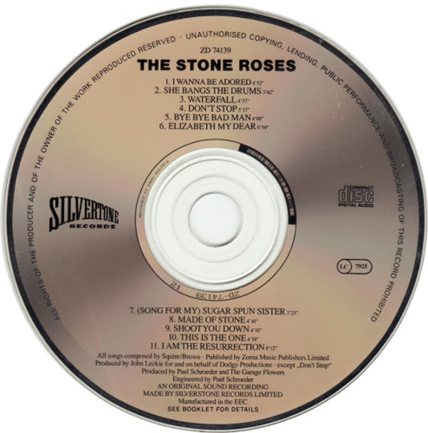The Stone Roses : The Stone Roses (CD, Album)