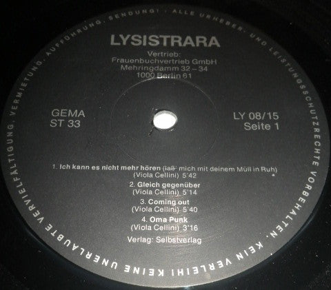 Lysistrara : Lysistrara (LP, Album)
