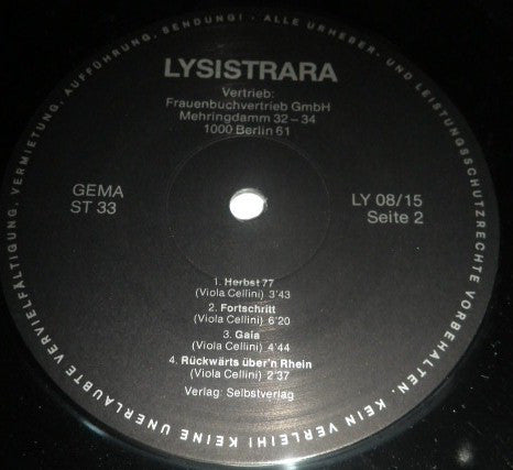 Lysistrara : Lysistrara (LP, Album)