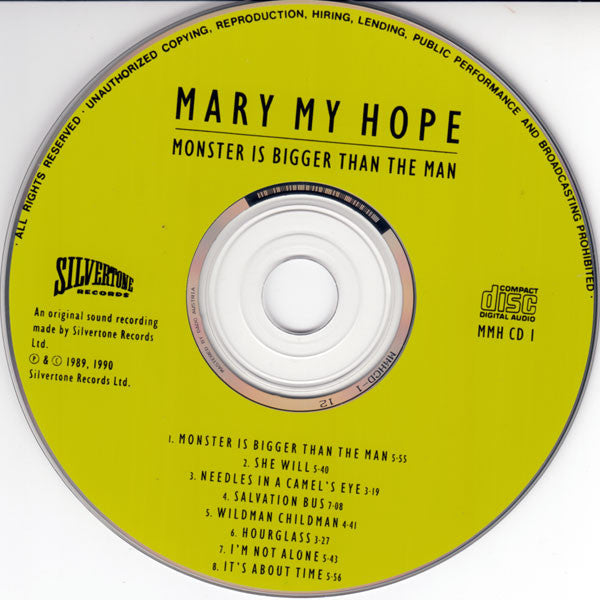 Mary My Hope : Monster Is Bigger Than The Man (CD, Comp)