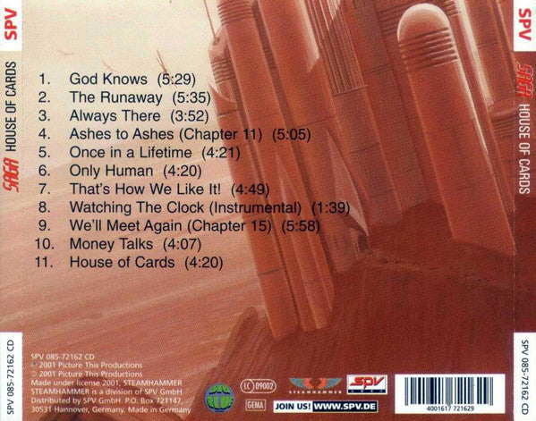 Saga (3) : House Of Cards (CD, Album)