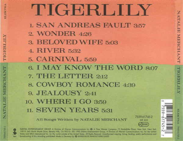 Natalie Merchant : Tigerlily (CD, Album)
