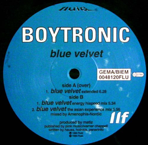 Boytronic : Blue Velvet (12", Single)
