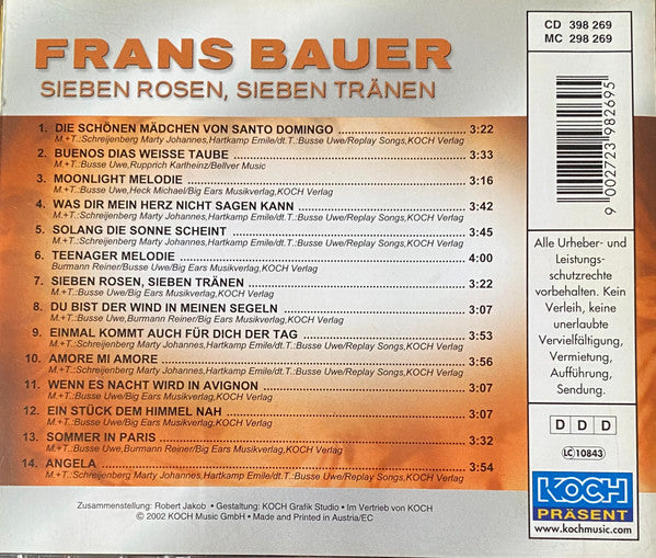 Frans Bauer : Sieben Rosen, Sieben Tränen (CD, Comp)