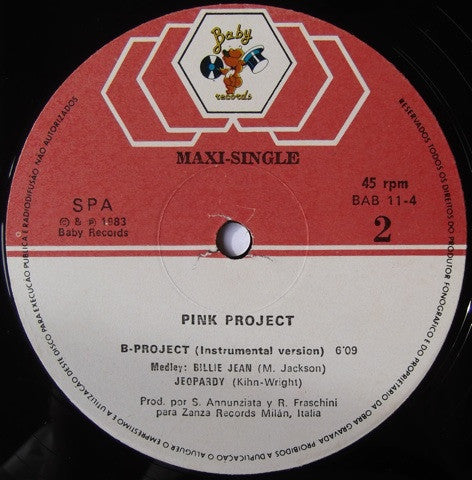 Pink Project : B.Project (12", Maxi)