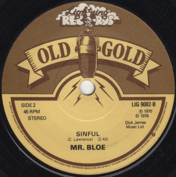Mr. Bloe : Groovin' With Mr. Bloe (7")