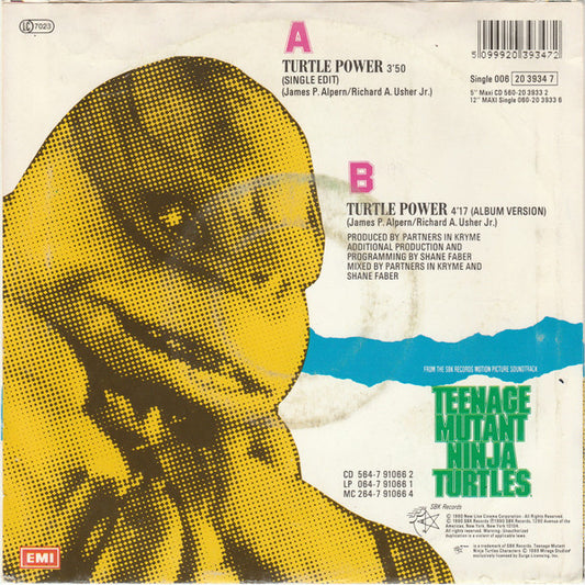 Partners In Kryme : Turtle Power (7", Single)