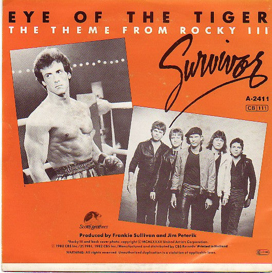 Survivor : Eye Of The Tiger (7", Single)