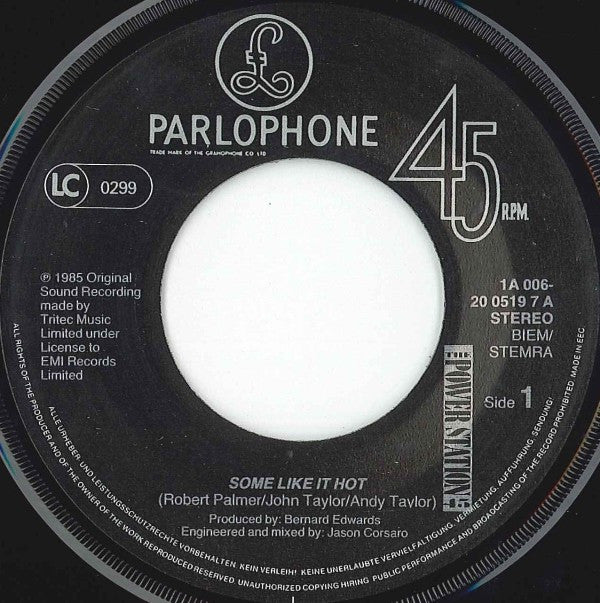 The Power Station : Some Like It Hot (7", Single)