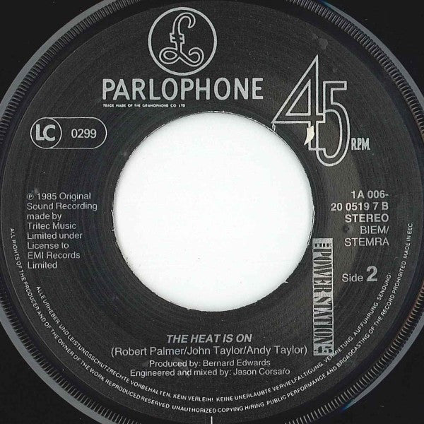 The Power Station : Some Like It Hot (7", Single)