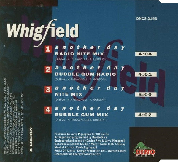 Whigfield : Another Day (CD, Maxi)
