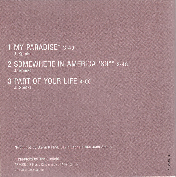 The Outfield : My Paradise (CD, Mini, Maxi)