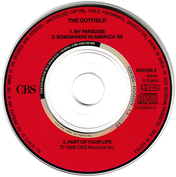 The Outfield : My Paradise (CD, Mini, Maxi)