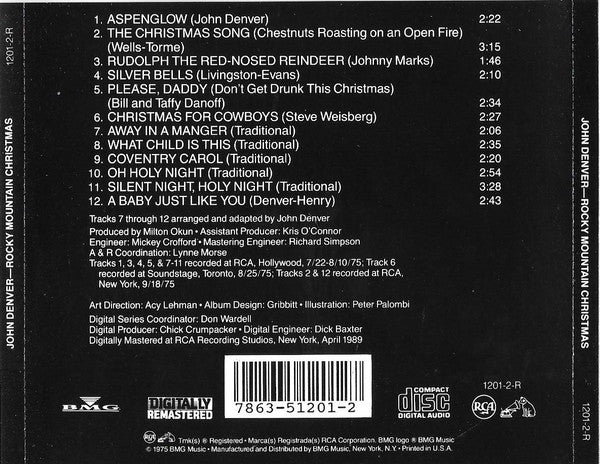 John Denver : Rocky Mountain Christmas (CD, Album, RM)