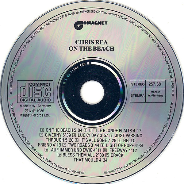 Chris Rea : On The Beach (CD, Album)