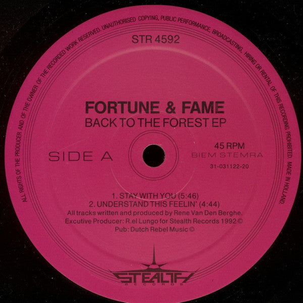 Fortune & Fame : Back To The Forest EP (12", EP)