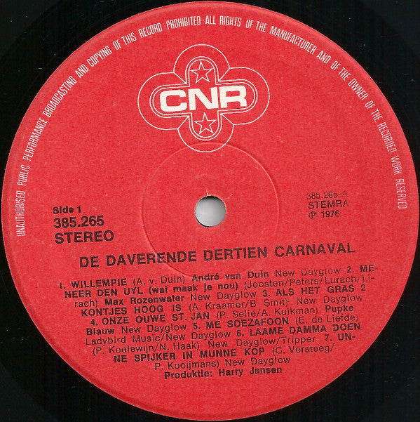Various : De Daverende Dertien Carnaval (LP, Comp)
